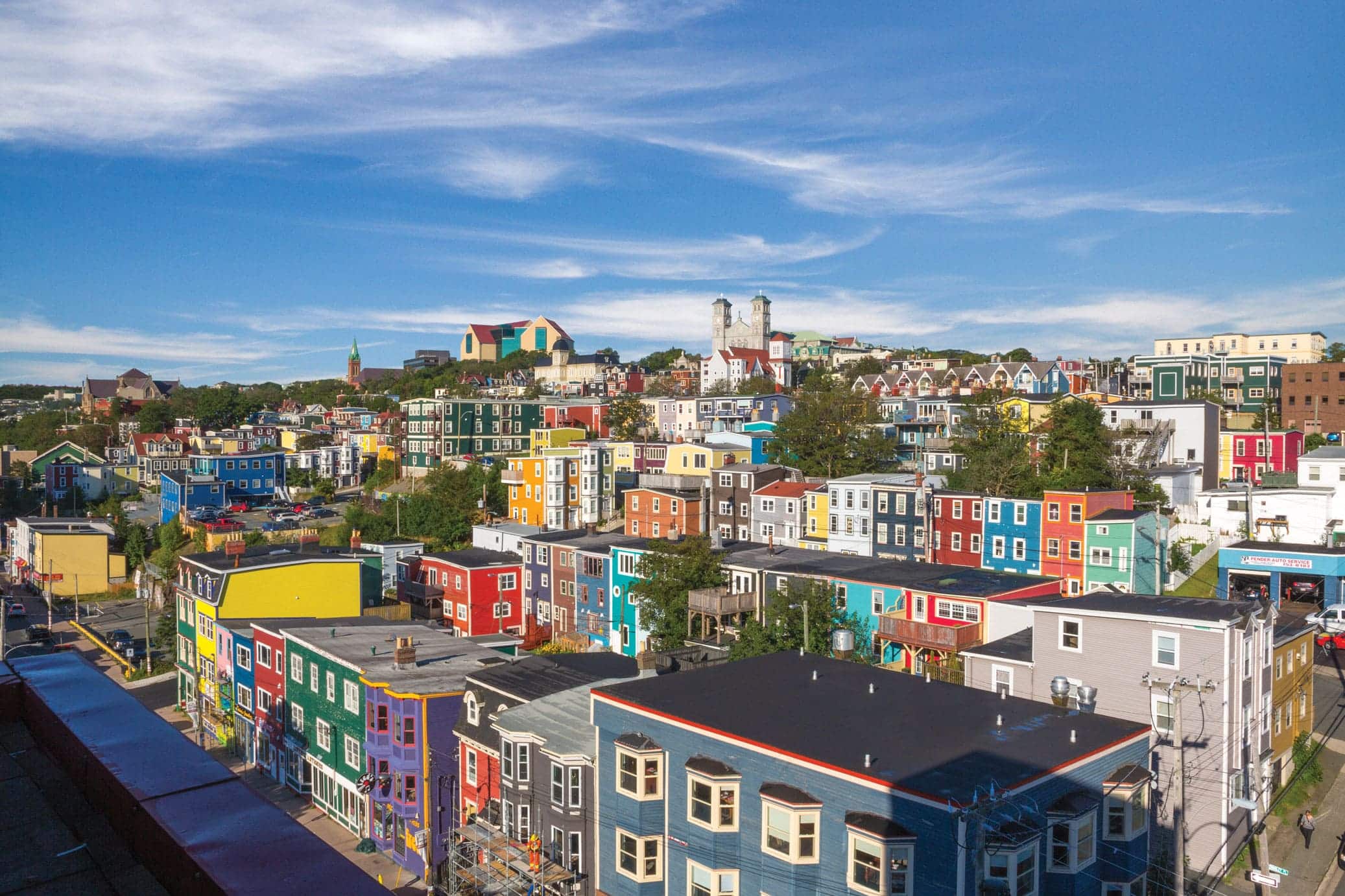 Colourful row houses in downtown St. John's
